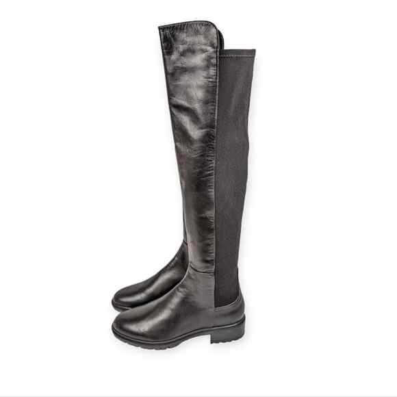 Stuart Weitzman 5050 Black Leather Over The Knee Boots Size 4.5 - Picture 5 of 9